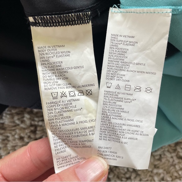 Prana Strappy Work Out Top Tank Momento Bundle Black Blue Size Small - Picture 9 of 9